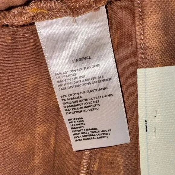 L'Agence Margot Java Mineral Coated High-Rise
Skinny Jean Size 25 - Picture 7 of 10